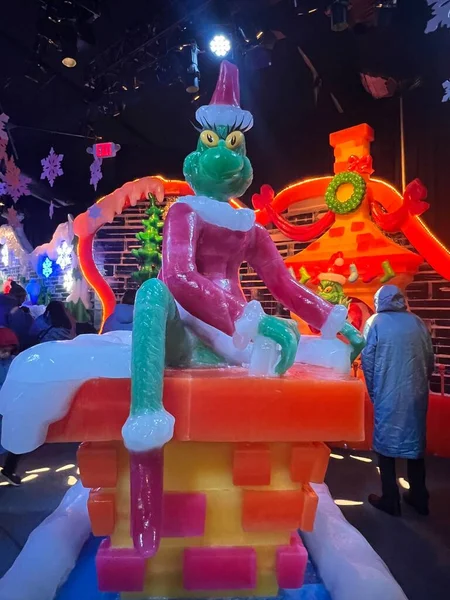 Kissimmee Dec Ice How Grinch Stole Christmas Show Gaylord Palms — Zdjęcie stockowe