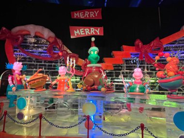 KISSIMMEE, FL - DEC 25: ICE! How The Grinch Stole Christmas show at Gaylord Palms Resort & Convention Center in Kissimmee, Florida, as seen on Dec 25, 2022.