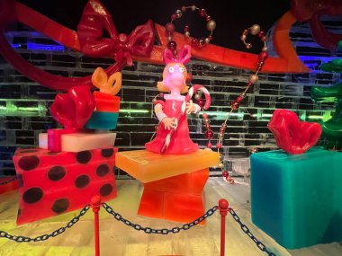 KISSIMMEE, FL - DEC 25: ICE! How The Grinch Stole Christmas show at Gaylord Palms Resort & Convention Center in Kissimmee, Florida, as seen on Dec 25, 2022.