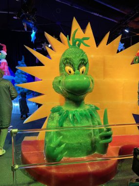 KISSIMMEE, FL - DEC 25: ICE! How The Grinch Stole Christmas show at Gaylord Palms Resort & Convention Center in Kissimmee, Florida, as seen on Dec 25, 2022.