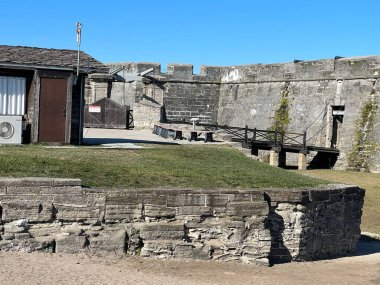 ST AUGUSTINE, FL - DEC 25: Castillo de San Marcos National Monument in St Augustine, Florida, as seen on Dec 25, 2022.