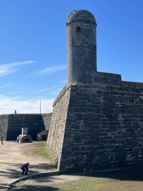 ST AUGUSTINE, FL - DEC 25: Castillo de San Marcos National Monument in St Augustine, Florida, as seen on Dec 25, 2022.