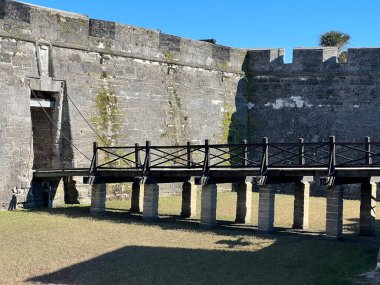 ST AUGUSTINE, FL - DEC 25: Castillo de San Marcos National Monument in St Augustine, Florida, as seen on Dec 25, 2022.