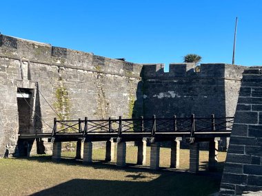 ST AUGUSTINE, FL - DEC 25: Castillo de San Marcos National Monument in St Augustine, Florida, as seen on Dec 25, 2022.