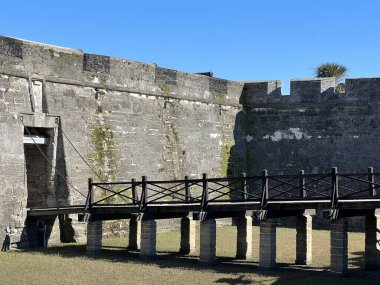 ST AUGUSTINE, FL - DEC 25: Castillo de San Marcos National Monument in St Augustine, Florida, as seen on Dec 25, 2022.