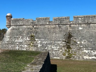 ST AUGUSTINE, FL - DEC 25: Castillo de San Marcos National Monument in St Augustine, Florida, as seen on Dec 25, 2022.