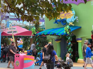 ORLANDO FL - DEC 30: Seuss Landing at Universal Islands of Adventure in Orlando, Florida, as seen on Dec 30, 2022.