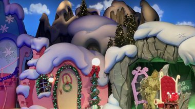 ORLANDO FL - DEC 30: Grinchmas Who-liday Spectacular show at Seuss Landing at Universal Islands of Adventure in Orlando, Florida, as seen on Dec 30, 2022.