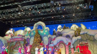 ORLANDO FL - DEC 30: Grinchmas Who-liday Spectacular show at Seuss Landing at Universal Islands of Adventure in Orlando, Florida, as seen on Dec 30, 2022.