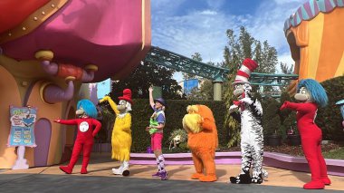 ORLANDO FL - DEC 30: Oh The Stories You'll Hear show at Seuss Landing at Universal Islands of Adventure in Orlando, Florida, as seen on Dec 30, 2022.