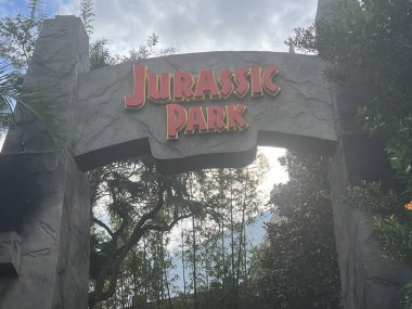 ORLANDO FL - DEC 30: Jurassic Park at Universal Islands of Adventure in Orlando, Florida, as seen on Dec 30, 2022.
