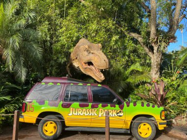 ORLANDO FL - DEC 30: Jurassic Park at Universal Islands of Adventure in Orlando, Florida, as seen on Dec 30, 2022.