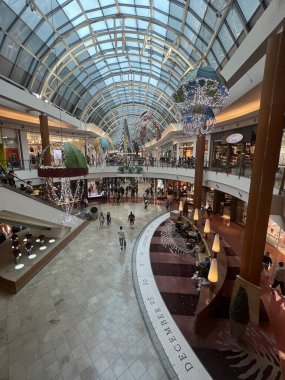 ORLANDO FL - DEC 31: Christmas decor at The Mall at Millenia in Orlando, Florida, as seen on Dec 31, 2022.