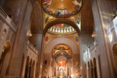 WASHINGTON DC - 25 Şubat 2021 'de Washington DC' deki Ulusal Kusursuz Gebelik Tapınağı Bazilikası.