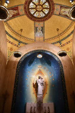 WASHINGTON DC - 25 Şubat 2021 'de Washington DC' deki Ulusal Kusursuz Gebelik Tapınağı Bazilikası.