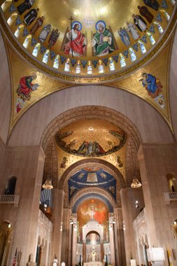 WASHINGTON DC - 25 Şubat 2021 'de Washington DC' deki Ulusal Kusursuz Gebelik Tapınağı Bazilikası.