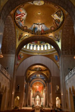 WASHINGTON DC - 25 Şubat 2021 'de Washington DC' deki Ulusal Kusursuz Gebelik Tapınağı Bazilikası.