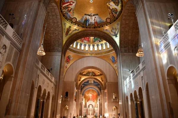 Washington Września 2021 Bazylika National Shrine Immaculate Conception Waszyngtonie — Zdjęcie stockowe
