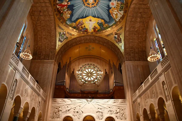 Washington Sep Basilika National Shrine Immaculate Conception Washington Som Vist – stockfoto