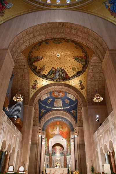 Washington Şubat 2021 Washington Deki Ulusal Kusursuz Gebelik Tapınağı Bazilikası — Stok fotoğraf