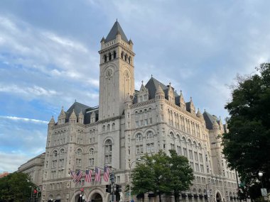 WASHINGTON DC - 25 Şubat 2021 'de Washington DC' deki Eski Postane Pavyonu.