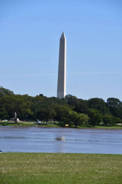 Ουασινγκτον Sep Μνημείο Ουάσινγκτον Στην Ουάσιγκτον Όπως Φαίνεται Στις Σεπτεμβρίου — Φωτογραφία Αρχείου