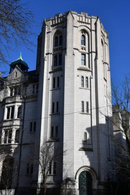 NEW HAVEN, CT - 4 Şubat 2024 'te görüldüğü gibi New Haven, Connecticut' taki Yale Üniversitesi kampüsü.