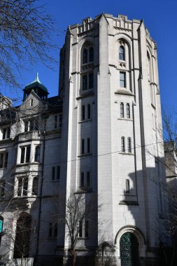 NEW HAVEN, CT - 4 Şubat 2024 'te görüldüğü gibi New Haven, Connecticut' taki Yale Üniversitesi kampüsü.