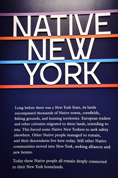 New York Mar Native New York Exhibit Smithsonian National Museum — Stockfoto