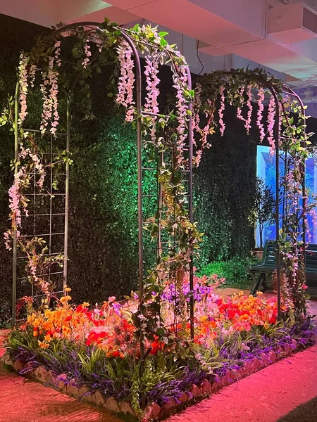 stock image NEW YORK NY - MAR 22: Monets Garden - The Immersive Experience in New York City, as seen on March 22, 2023.