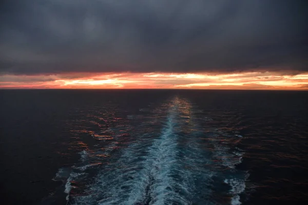 Захід Сонця Мексиканській Рив Єрі Тихому Океані Стокова Картинка