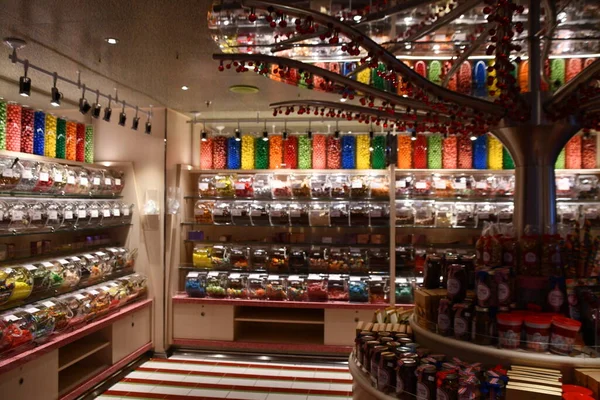 Long Beach Abr Cherry Top Candy Store Bordo Del Crucero — Foto de Stock
