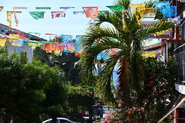 PUERTO VìRTA, MEXICO - 11 Nisan 2023 'te görüldüğü üzere, Puerto Vallarta, Meksika' da şehir çevresinde.