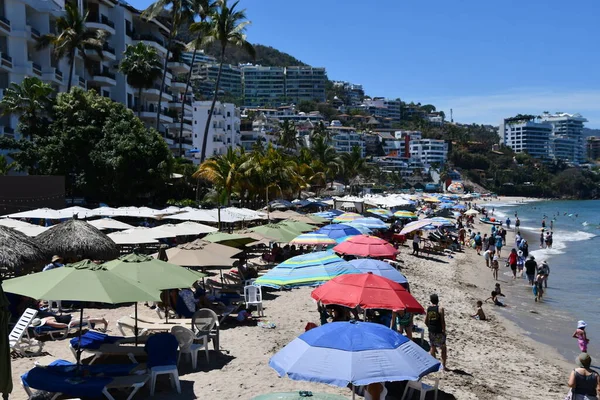 stock image PUERTO VALLARTA, MEXICO - APR 11: Playa Los Muertos Beach in Puerto Vallarta, Mexico, as seen on April 11, 2023.