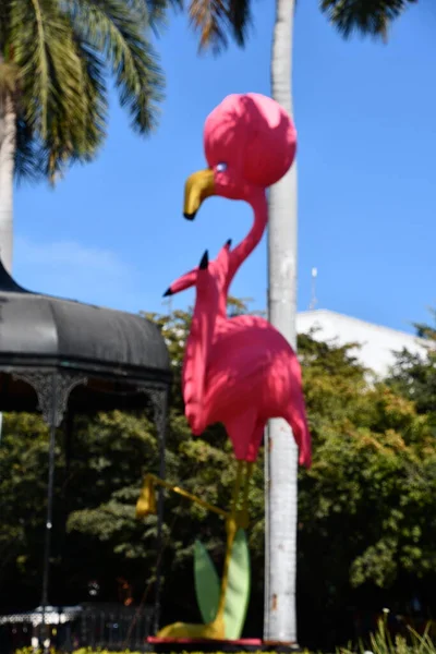 Mazatlan Mexico Kwiecień Rzeźba Flaminga Starym Mazatlan Centro Historico Meksyku — Zdjęcie stockowe