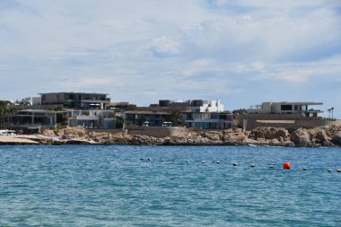 LOS CABOS, MEXICO - 13 Nisan 2023 tarihinde Los Cabos, Meksika 'da görülen Chileno Beach (Playa Chileno).