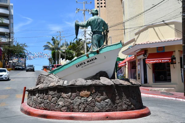 Cabo San Lucas Mexico Kwiecień Pomnik Łodzi Santa Maria Plaży — Zdjęcie stockowe
