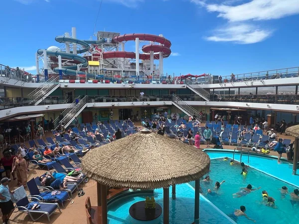 Long Beach Apr Lido Deck Carnival Panorama Cruise Ship Sailing — Stock Photo, Image