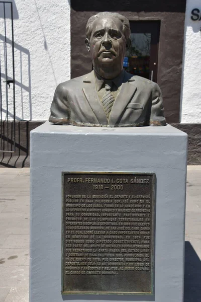 유요델 Mexico Apr Profr Fernando Cota Sandez Statue Plaza Mijares — 스톡 사진