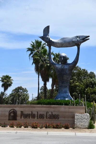 San Jose Del Cabo Mexico Kwiecień Statua Puerto Los Cabos — Zdjęcie stockowe