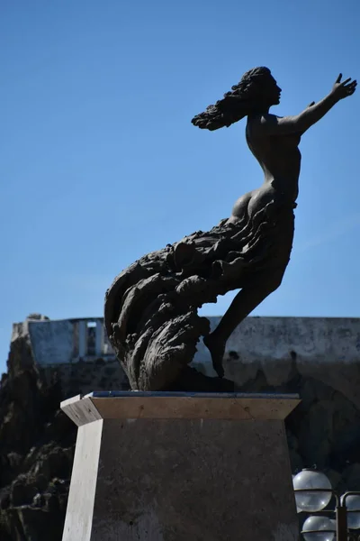 Зато Мехико Апреля 2023 Года Монумент Женщина Масальтека Масатлане Мексика — стоковое фото