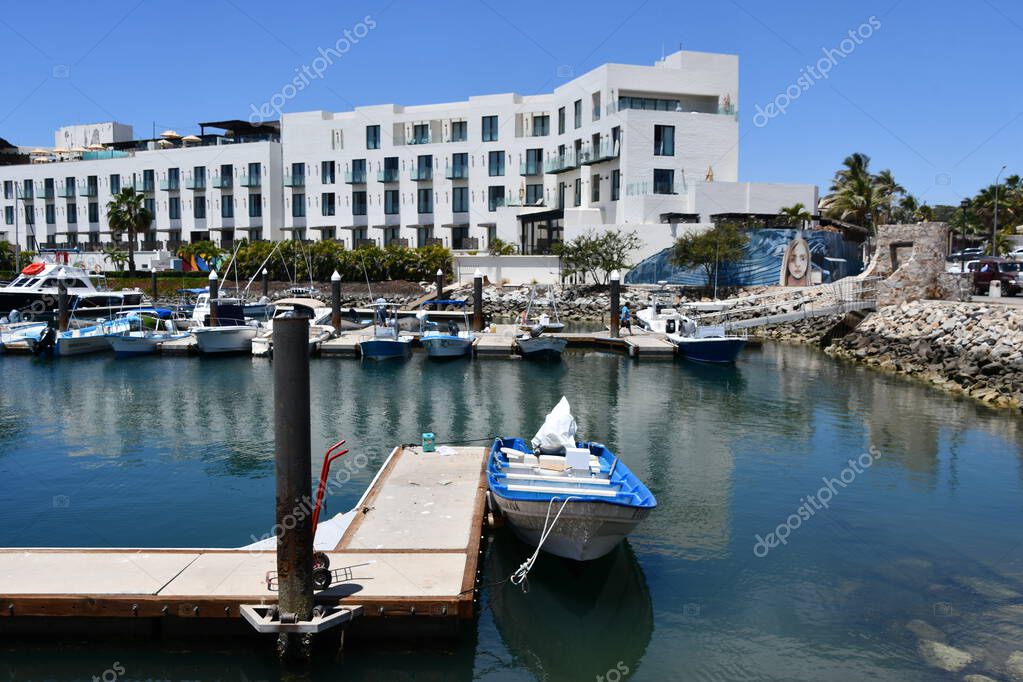 SAN JOSE DEL CABO, MEXICO - APR 13: Marina in San Jose del Cabo, Mexico, as seen on April 13, 2023.