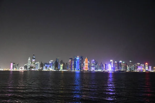 Doha Qatar Feb Doha Égboltja Katarban Amint 2023 Február Látható — Stock Fotó