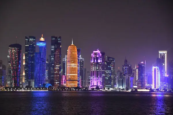 Doha Qatar Febrero Horizonte Doha Qatar Visto Febrero 2023 —  Fotos de Stock