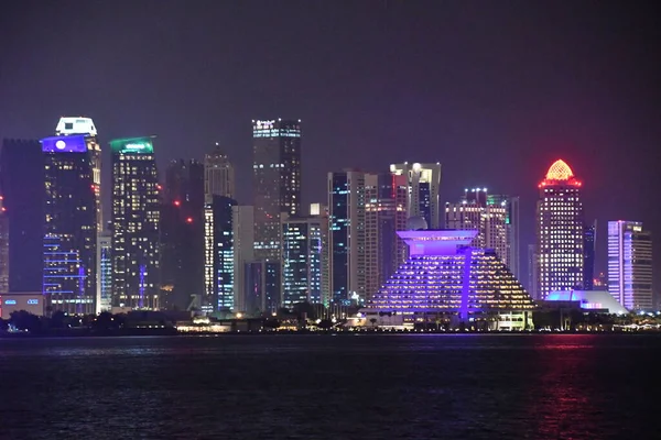 Doha Katar Feb Skyline Doha Qatar Jak Widać Lutego 2023 — Zdjęcie stockowe