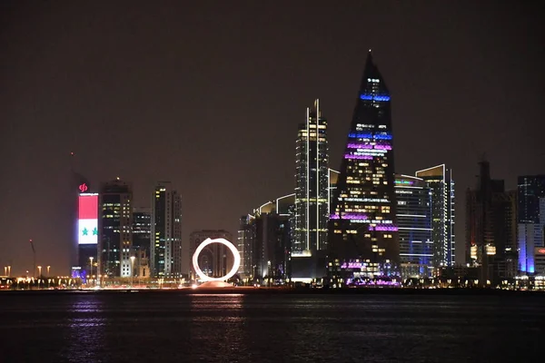 Doha Qatar Feb Skyline Doha Qatar Sedd Den Februari 2023 — Stockfoto