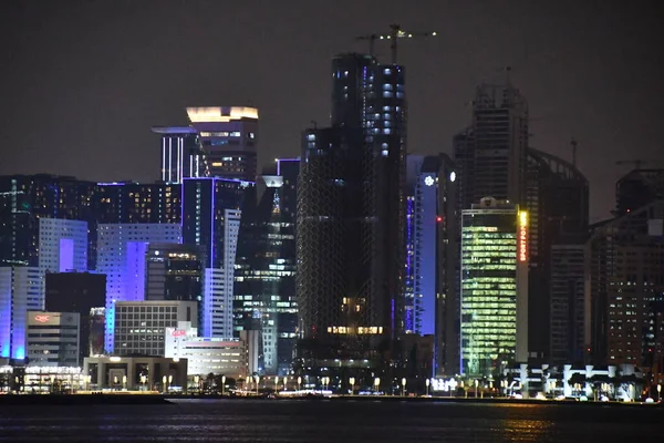 Doha Katar Şubat Şubat 2023 Katar Doha Nın Skyline — Stok fotoğraf