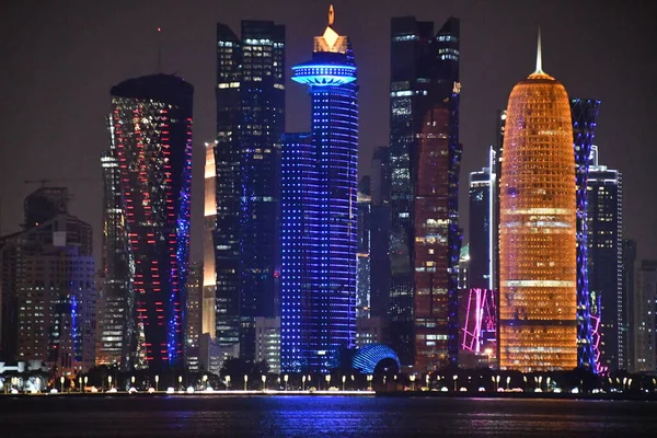 Doha Qatar Feb Panorama Dauhá Kataru Jak Vidět Února 2023 — Stock fotografie