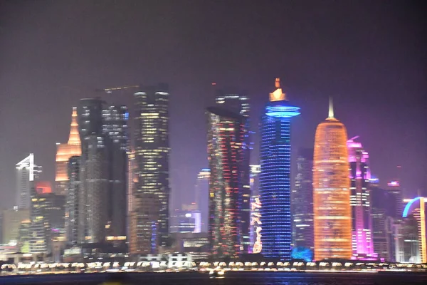 Doha Qatar Feb Skyline Doha Qatar Come Visto Febbraio 2023 — Foto Stock