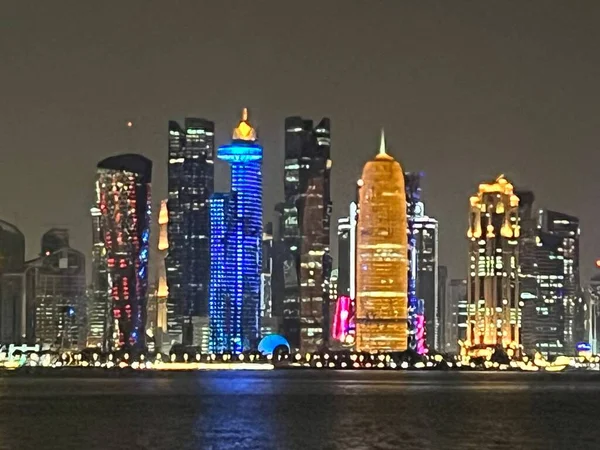 Доха Катар Feb Skyline Faba Qatar Seen February 2023 — стоковое фото